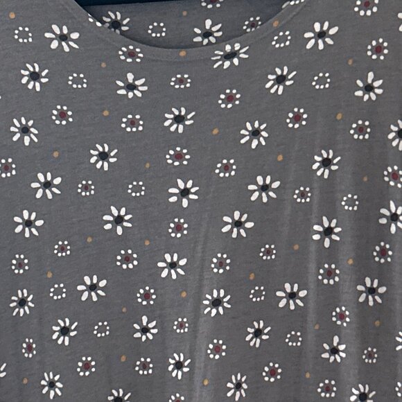 Gudrun Sjoden Oolong Jersey Dress in Gray Floral ~ M - Picture 6 of 6